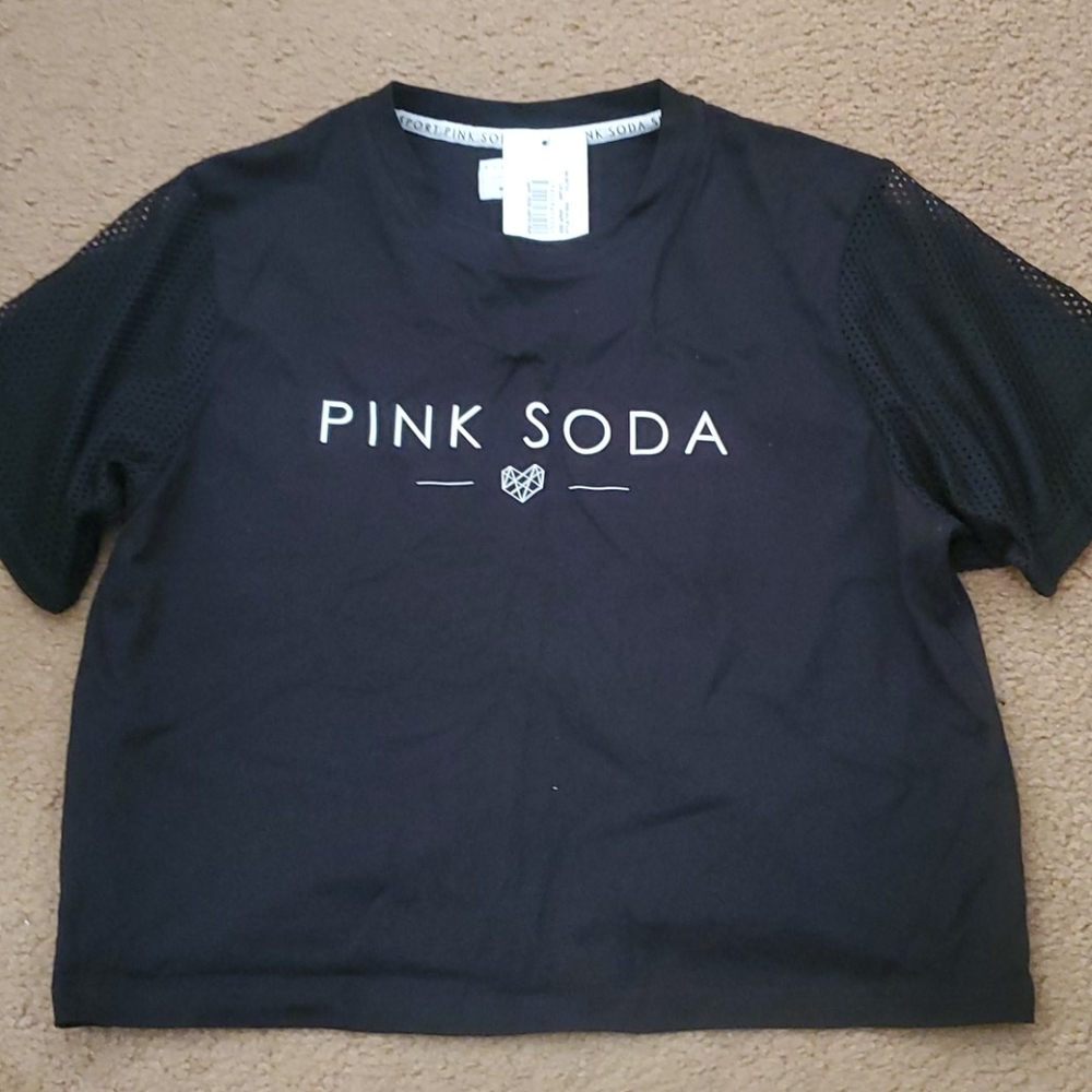 NWT pink soda tshirt